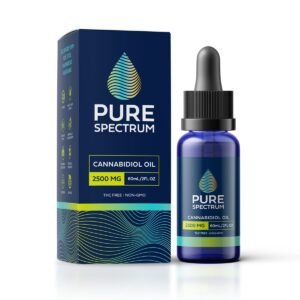 Pure Spectrum, Cannabidiol Oil, Natural Flavor, Broad Spectrum THC-Free, 2fl oz, 2500mg CBD